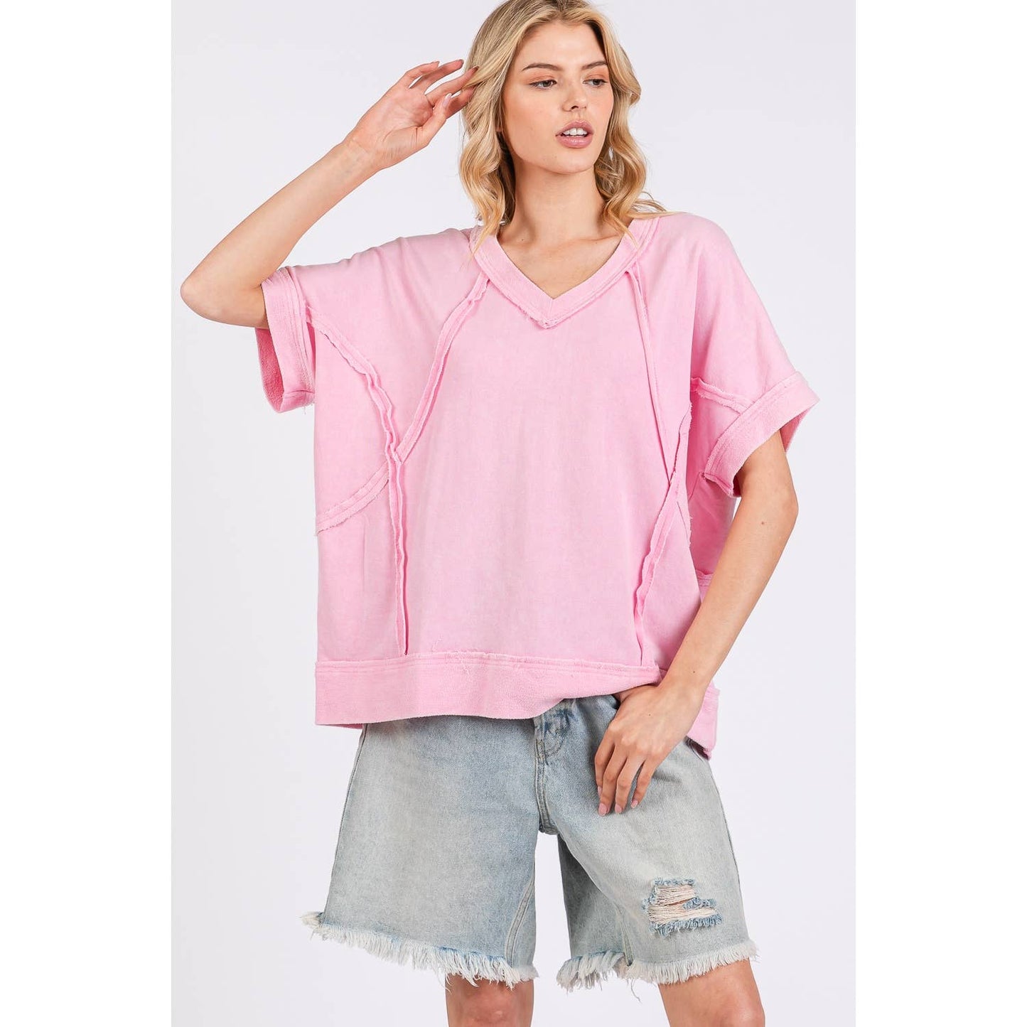 MINERAL WASH VINTAGE SEAM TEE