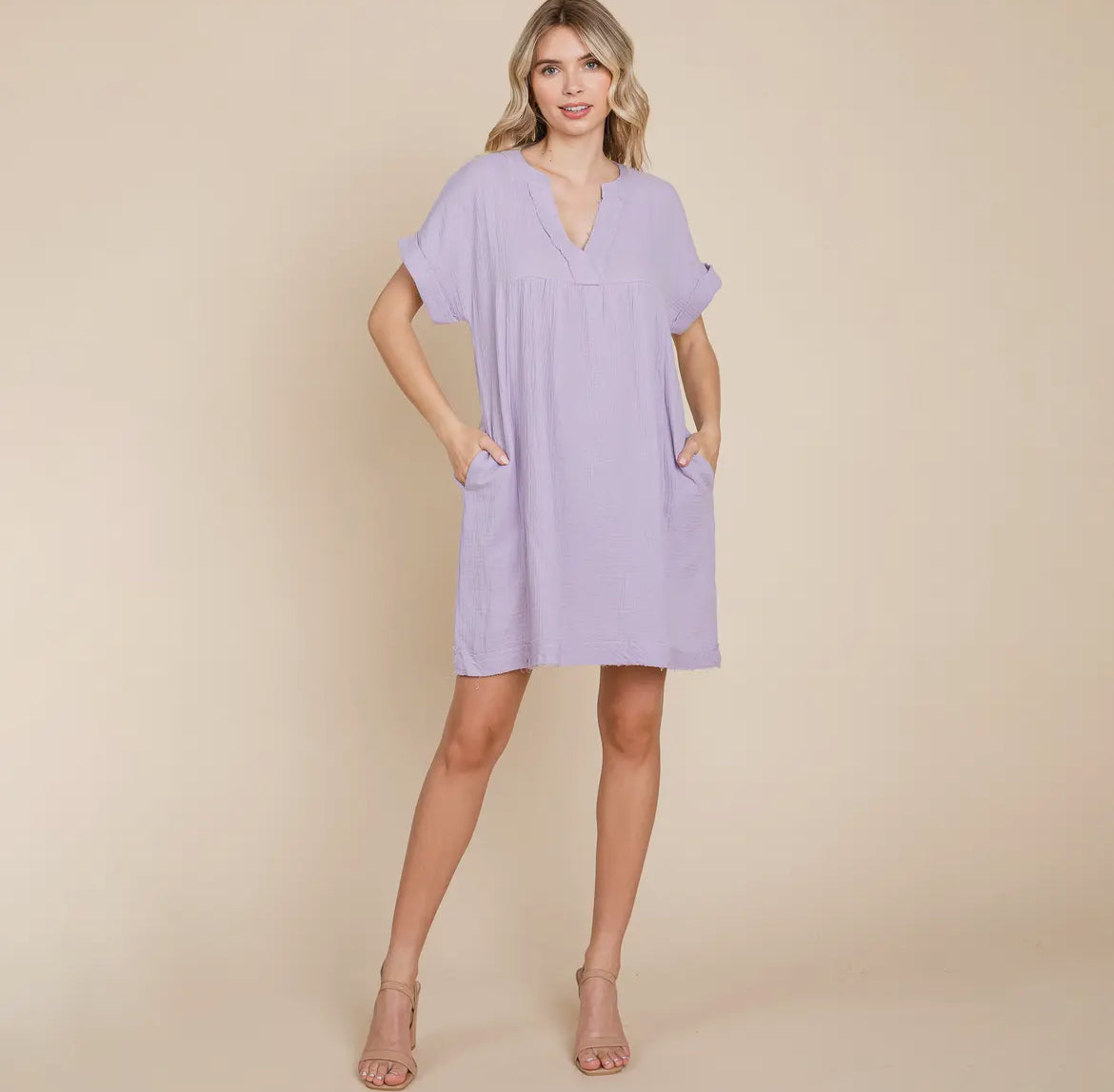 Lavender Gauze Dress