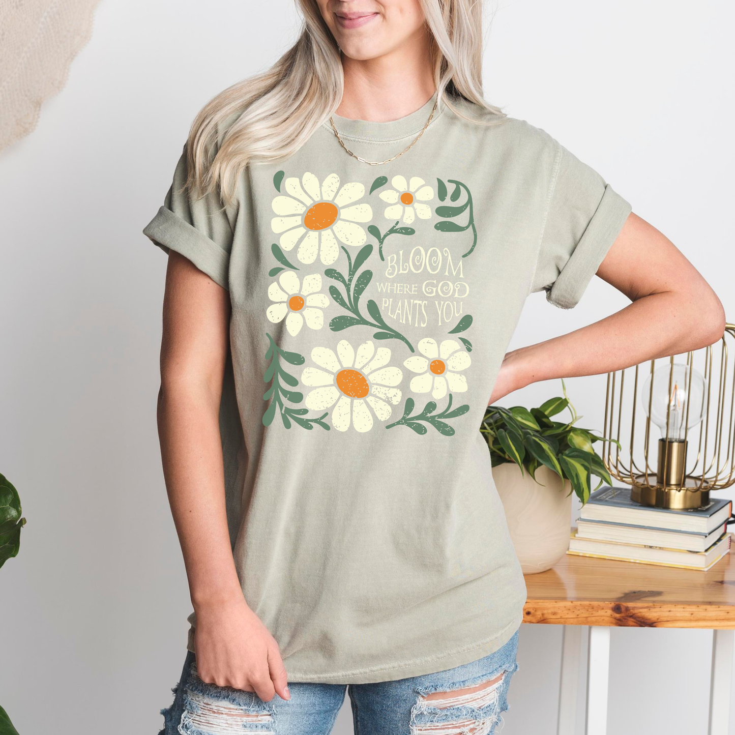 Bloom Where God Plants You Comfort Colors Christian T Shirt