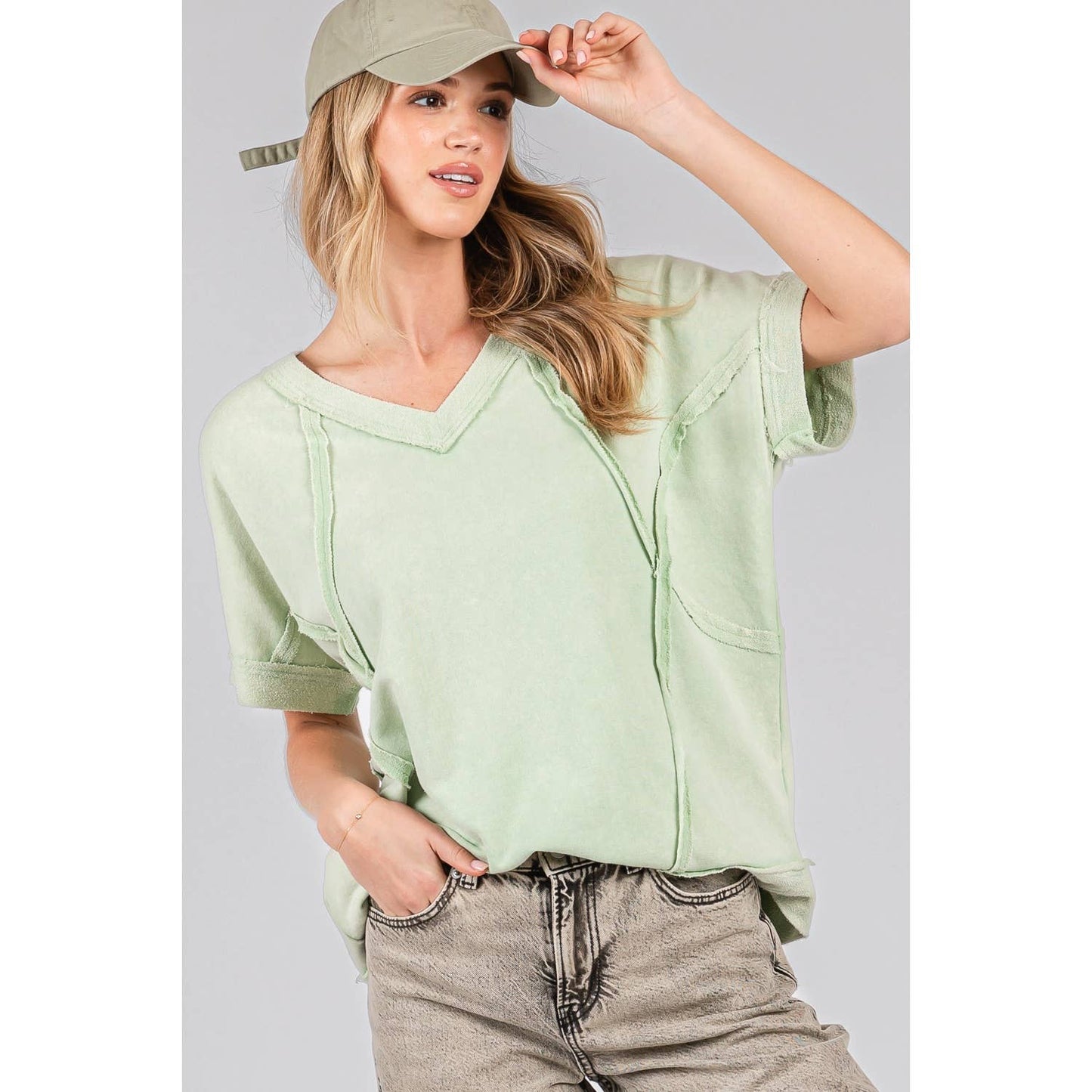 MINERAL WASH VINTAGE SEAM TEE