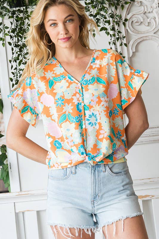 MULTI COLOR FLORAL TOP