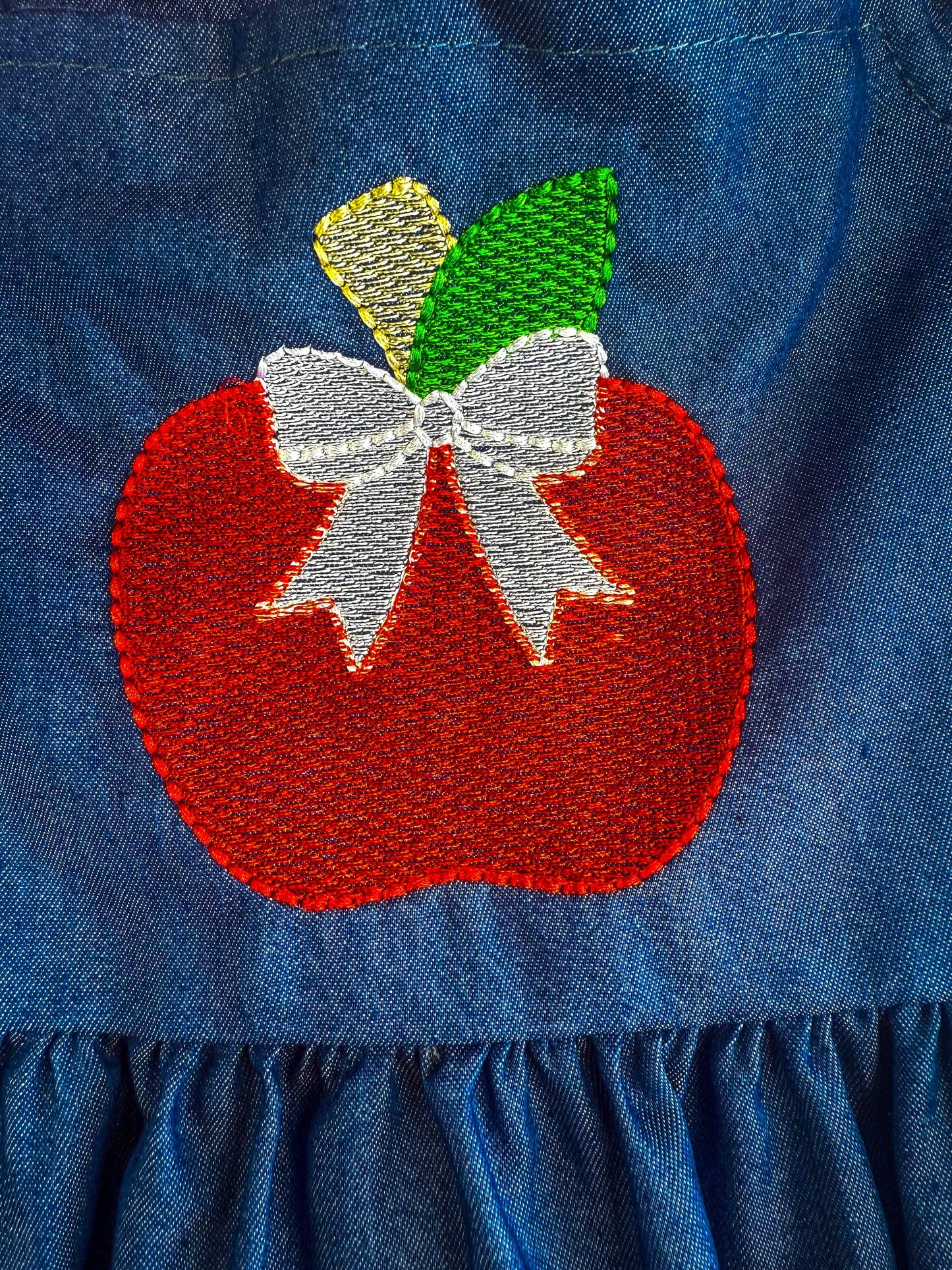 Vintage Apple Trio Navy Dress