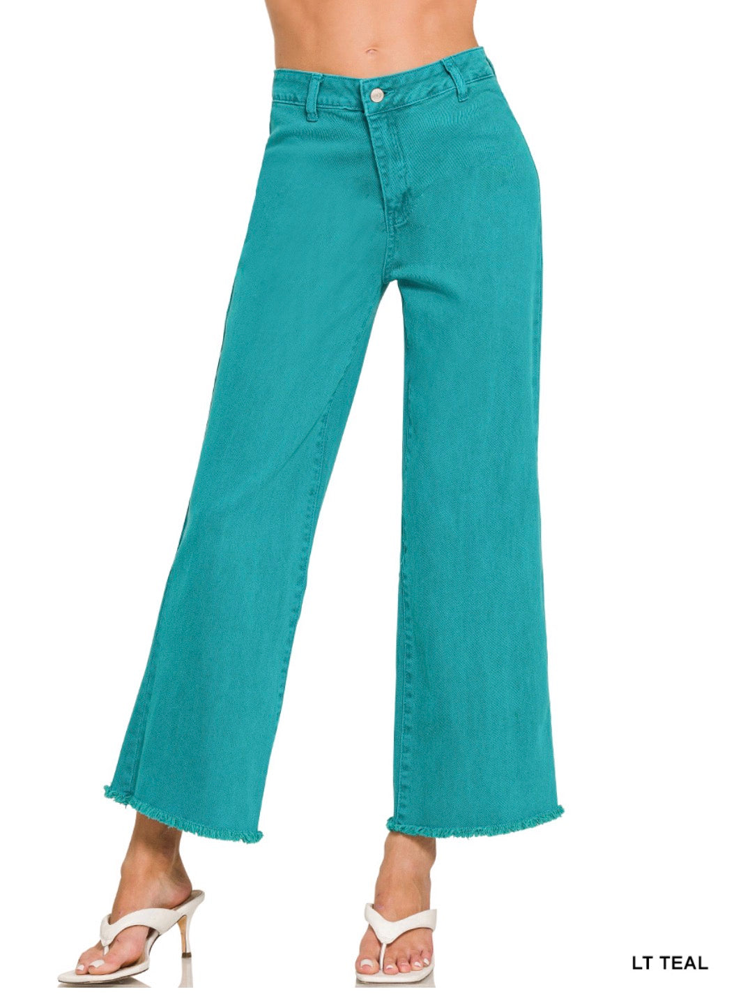 Acid Wash Frayed Jeans