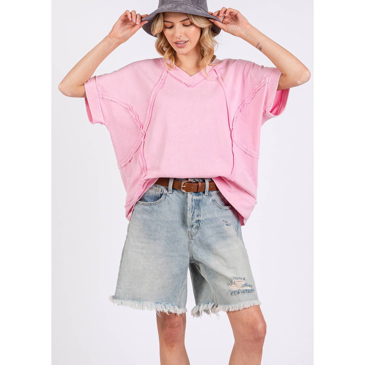 MINERAL WASH VINTAGE SEAM TEE
