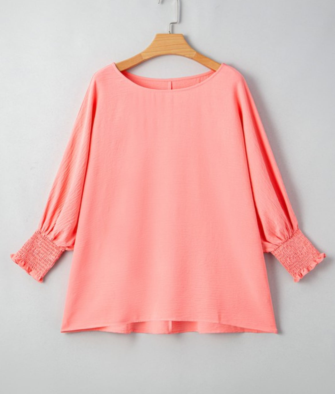Peach Quarter Sleeve Blouse