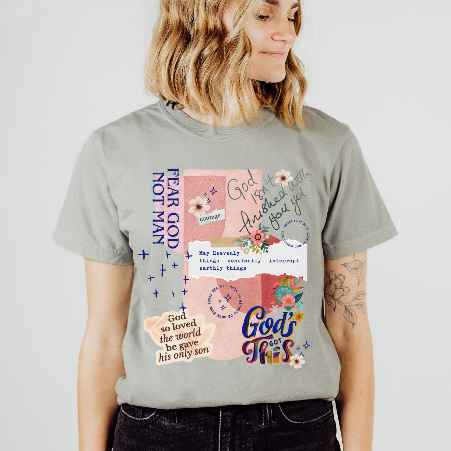 Bible Verse Collage Comfort Colors Christian T Shirt