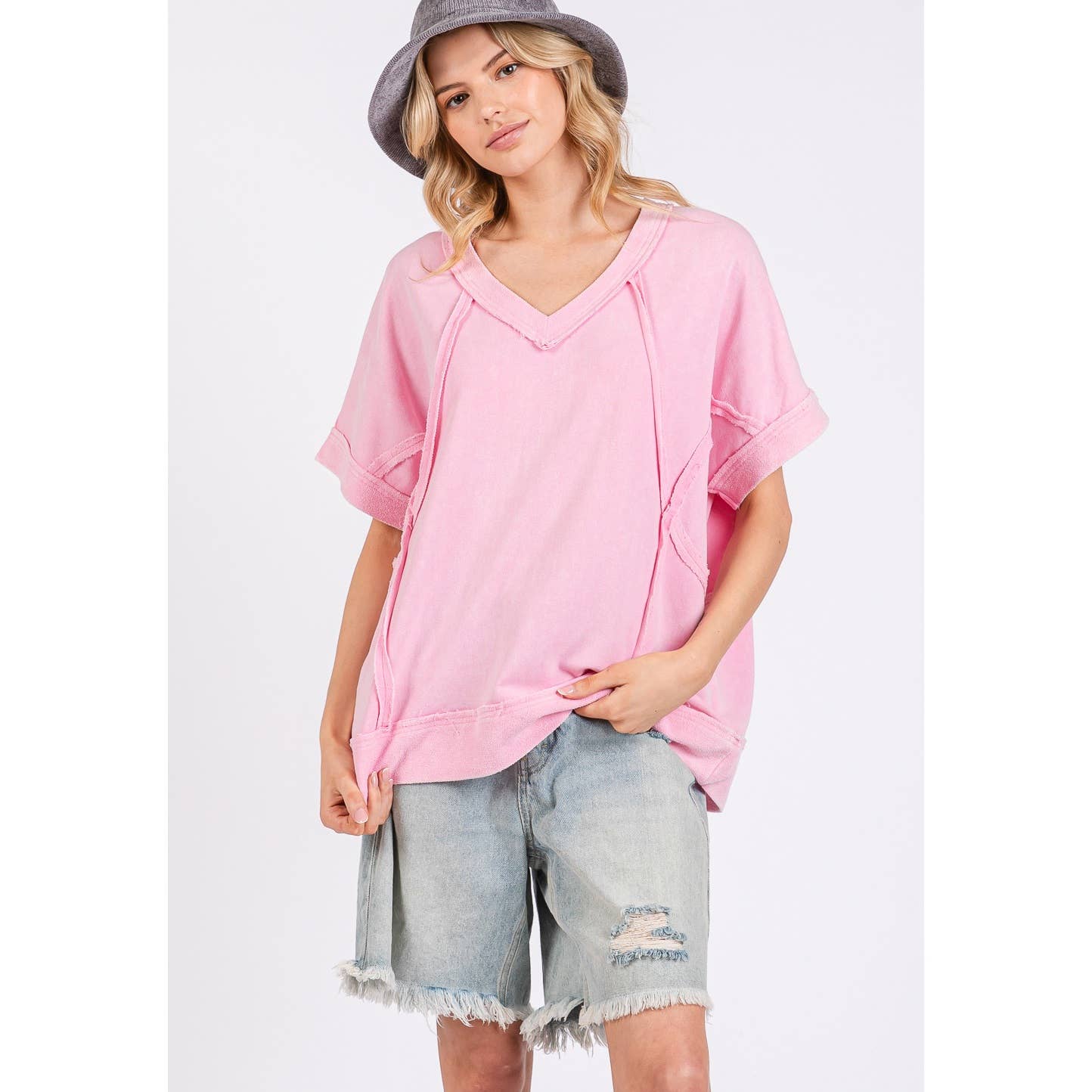MINERAL WASH VINTAGE SEAM TEE