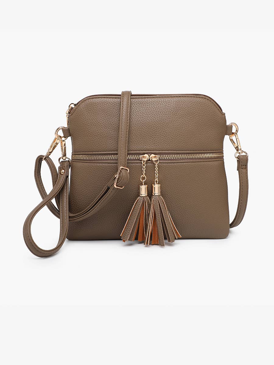 Tara Double Zip Crossbody Bag/Wristlet for Women