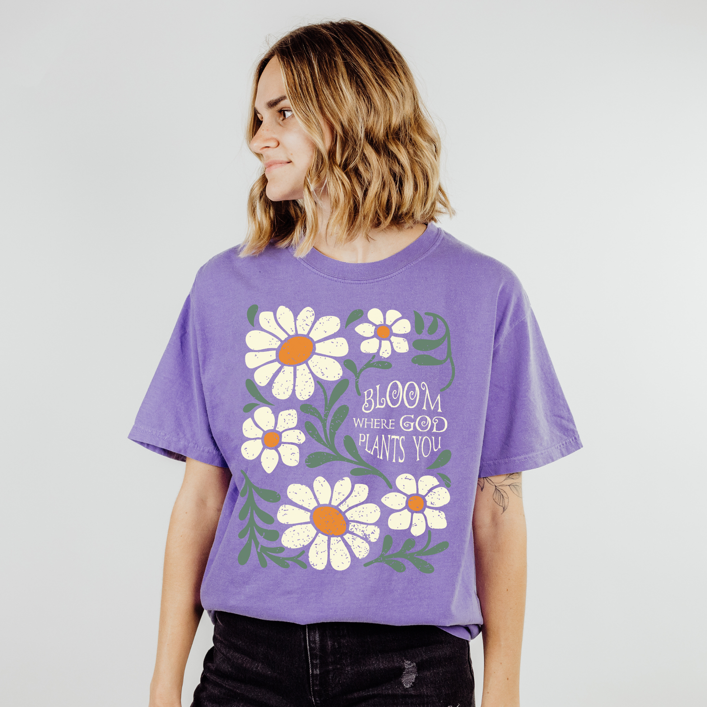 Bloom Where God Plants You Comfort Colors Christian T Shirt