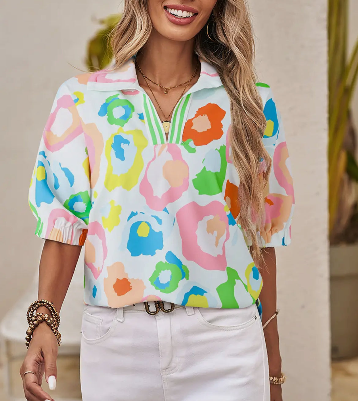 Leopard Print Colorful Top