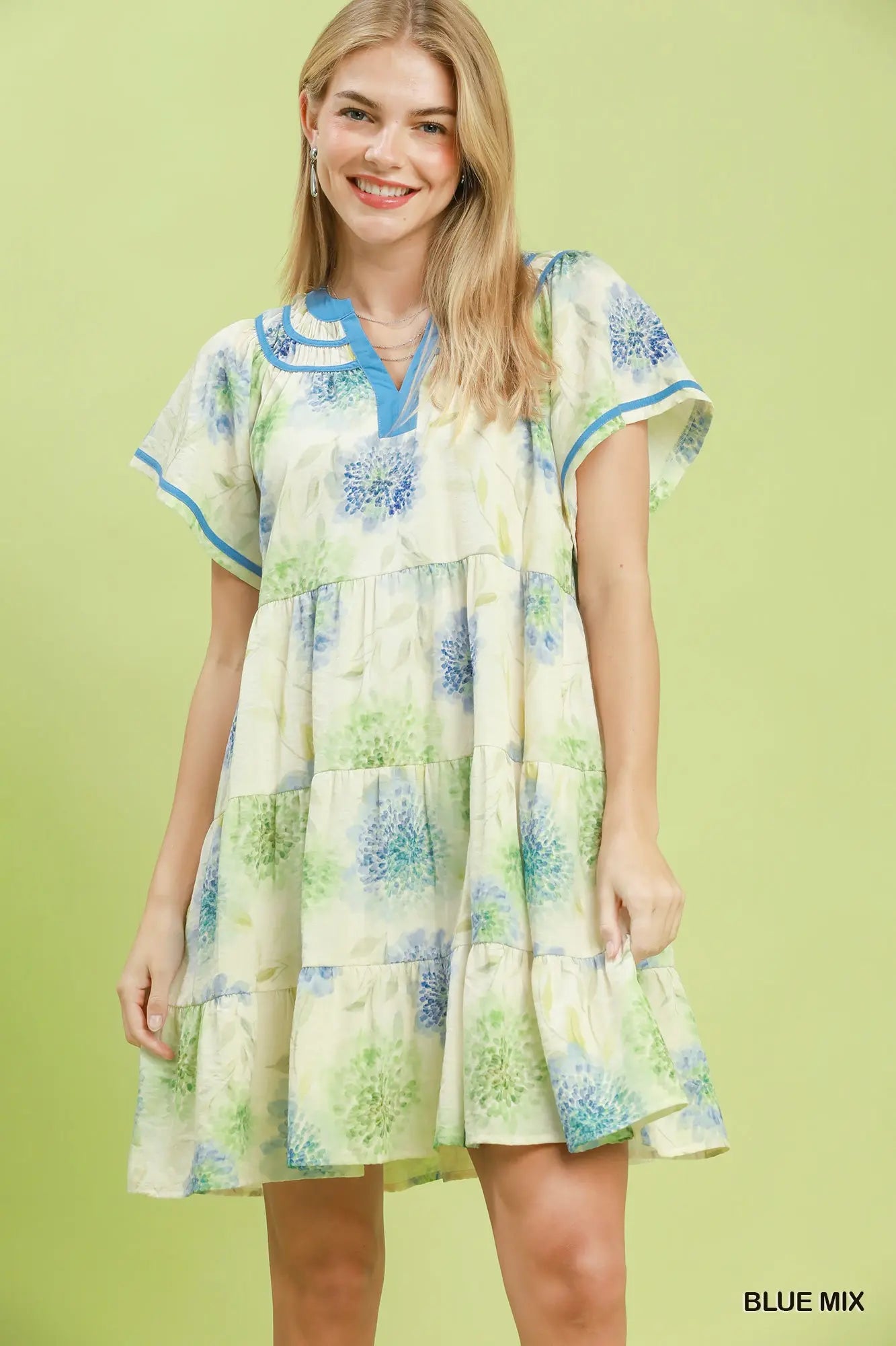 Floral Print Babydoll Dress