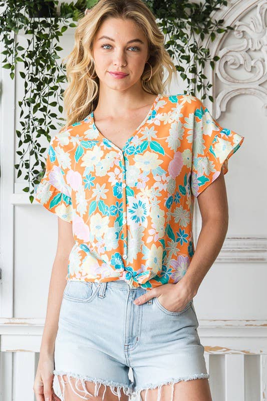 MULTI COLOR FLORAL TOP