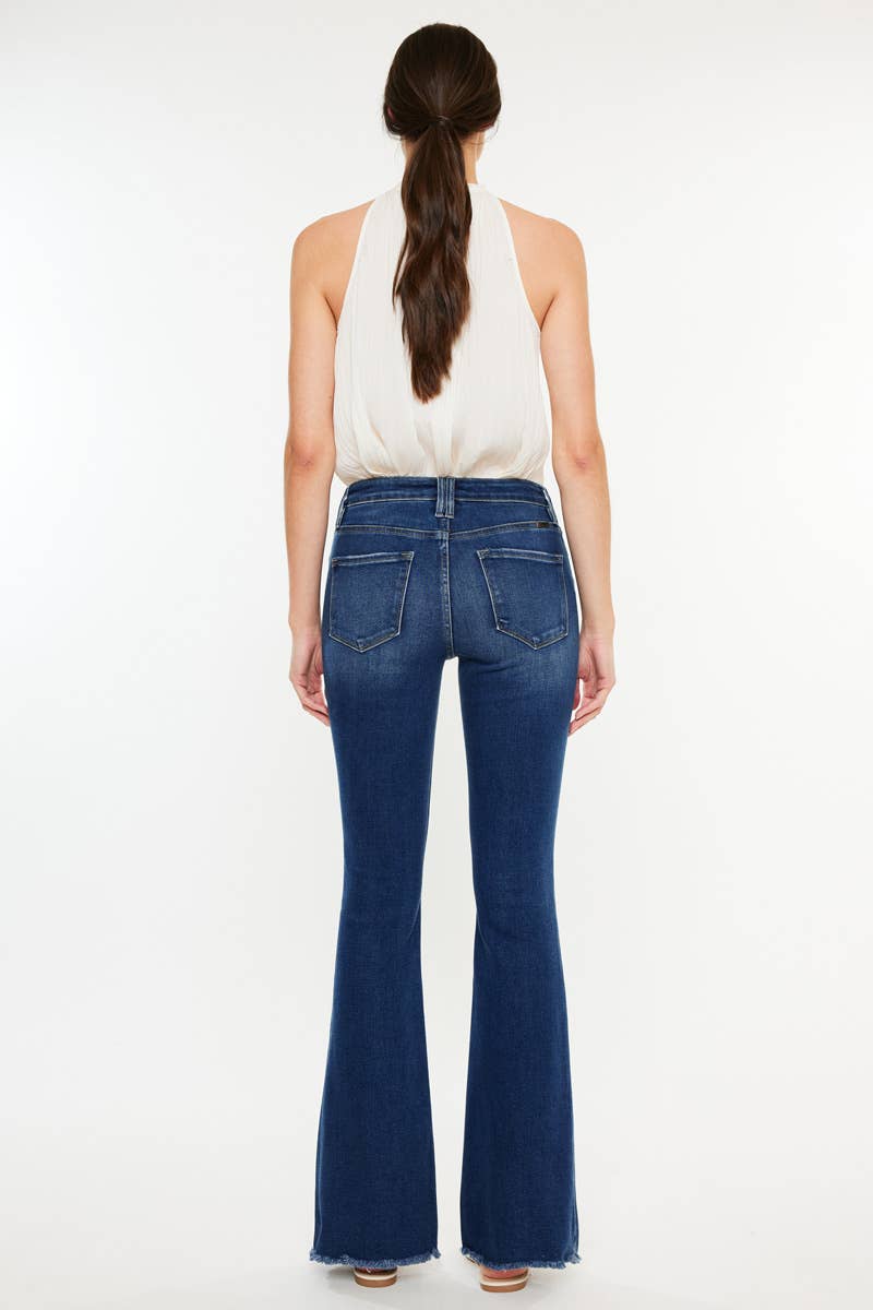 Dark High Rise Bootcut Jeans
