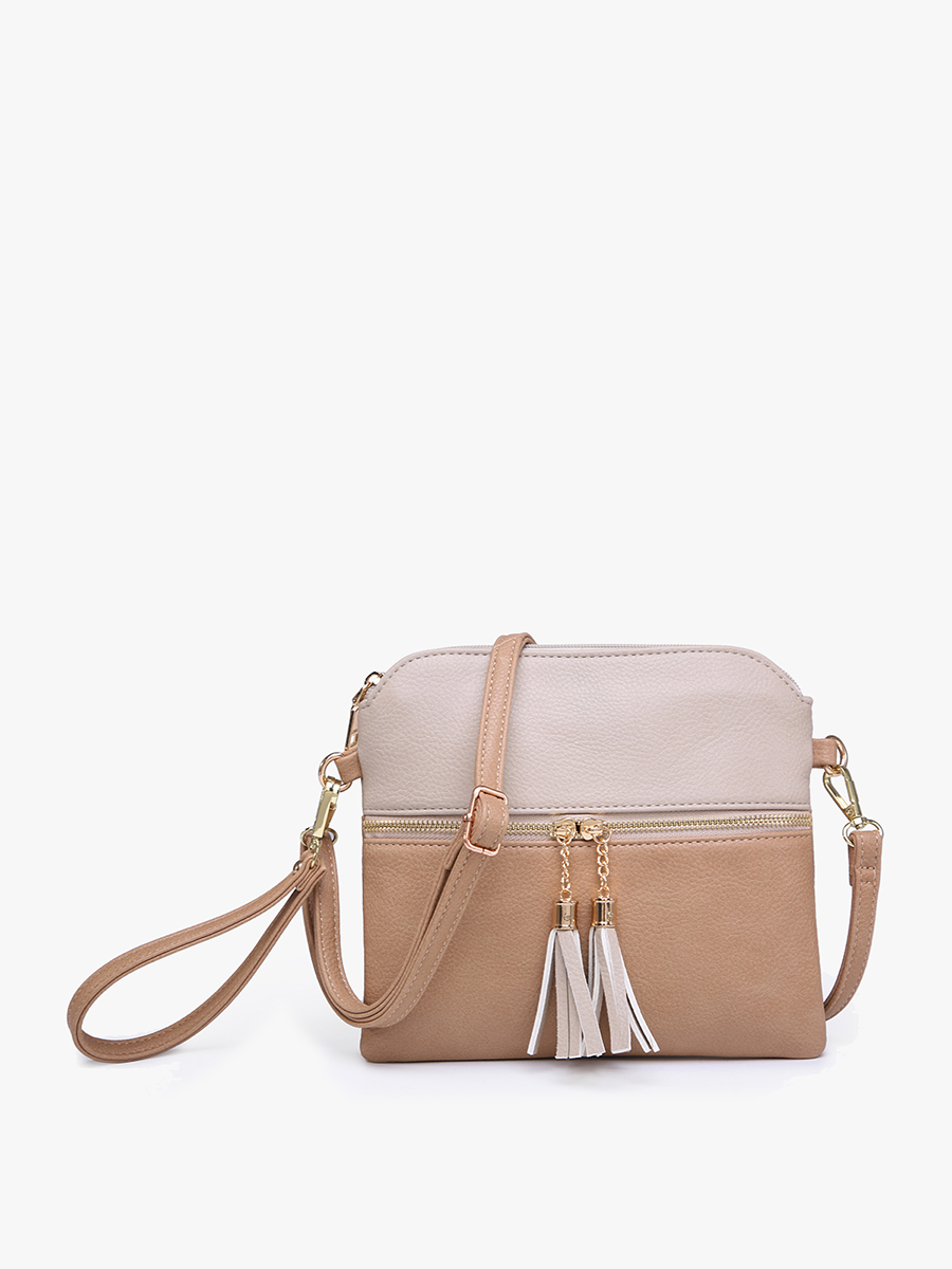 Tara Double Zip Crossbody Bag/Wristlet for Women