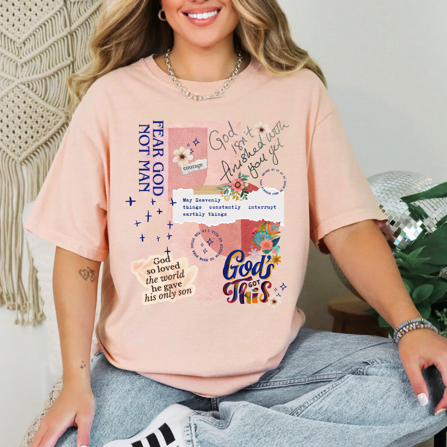 Bible Verse Collage Comfort Colors Christian T Shirt