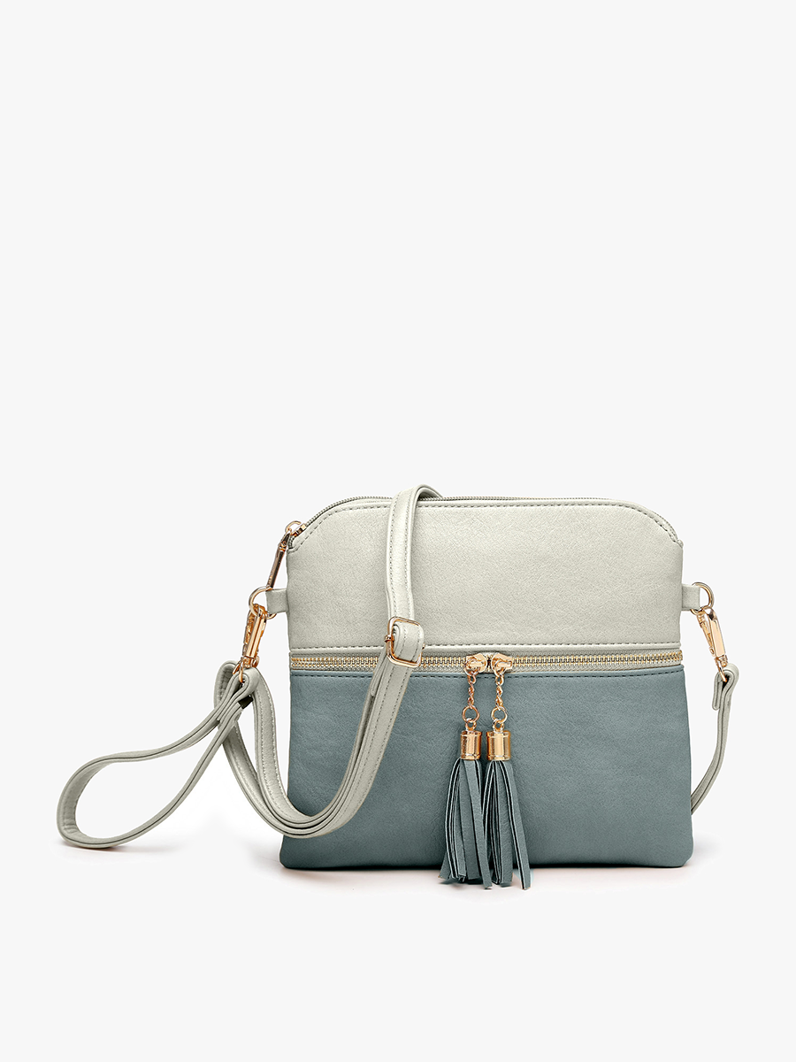 Tara Double Zip Crossbody Bag/Wristlet for Women