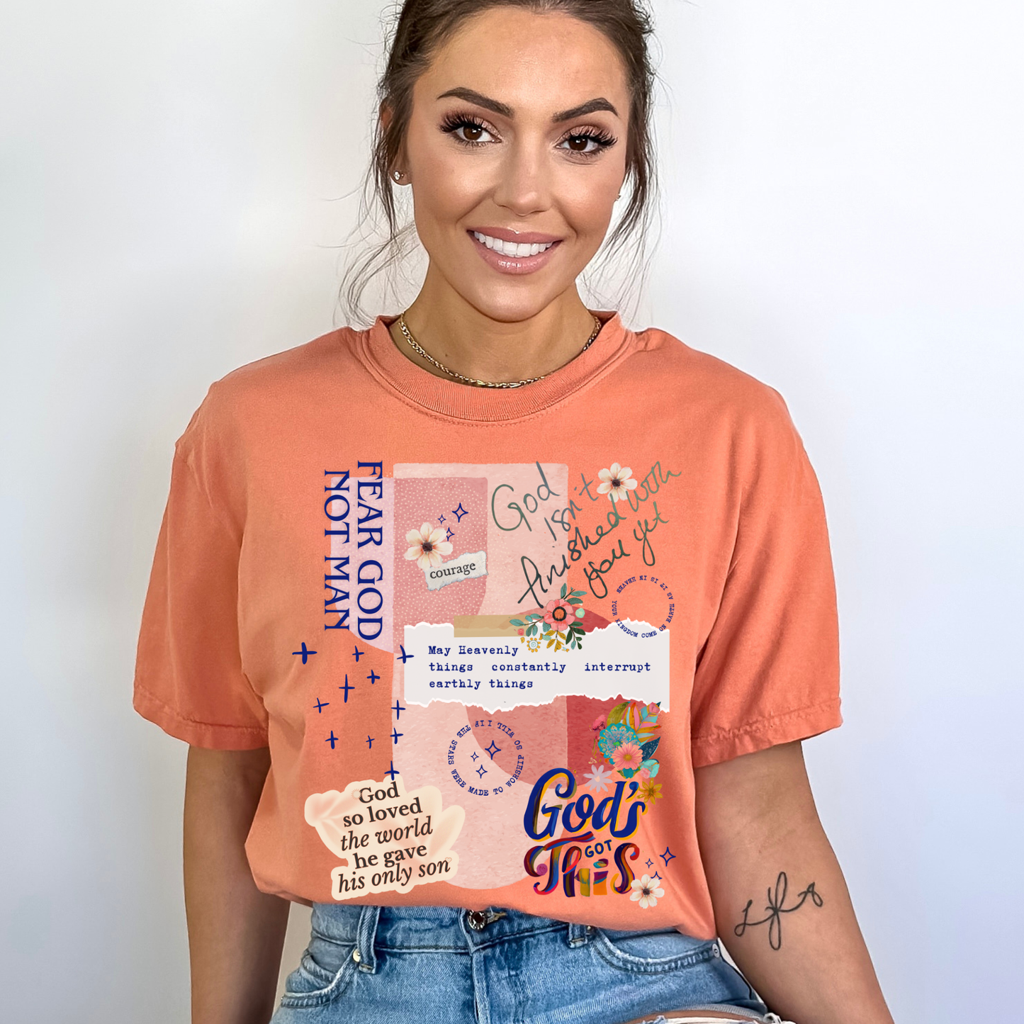Bible Verse Collage Comfort Colors Christian T Shirt