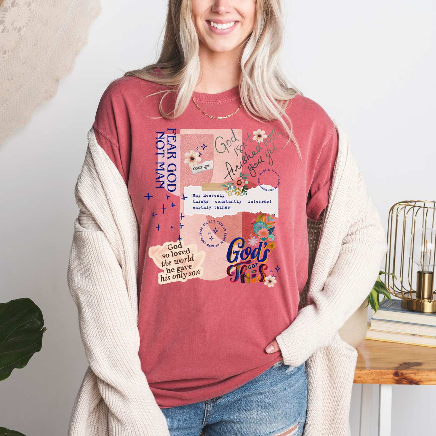 Bible Verse Collage Comfort Colors Christian T Shirt