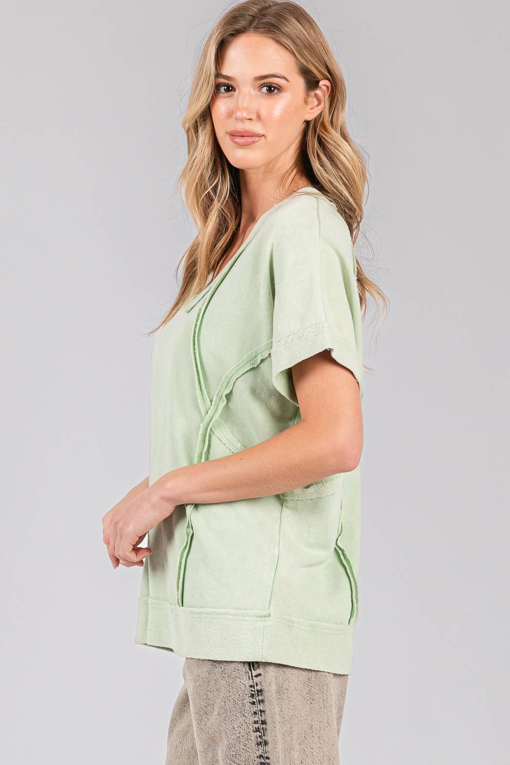 MINERAL WASH VINTAGE SEAM TEE