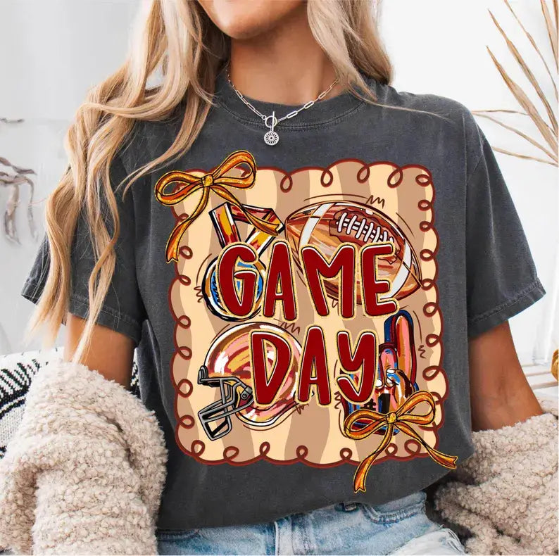 Game Day Football Coquette Short Sleeve