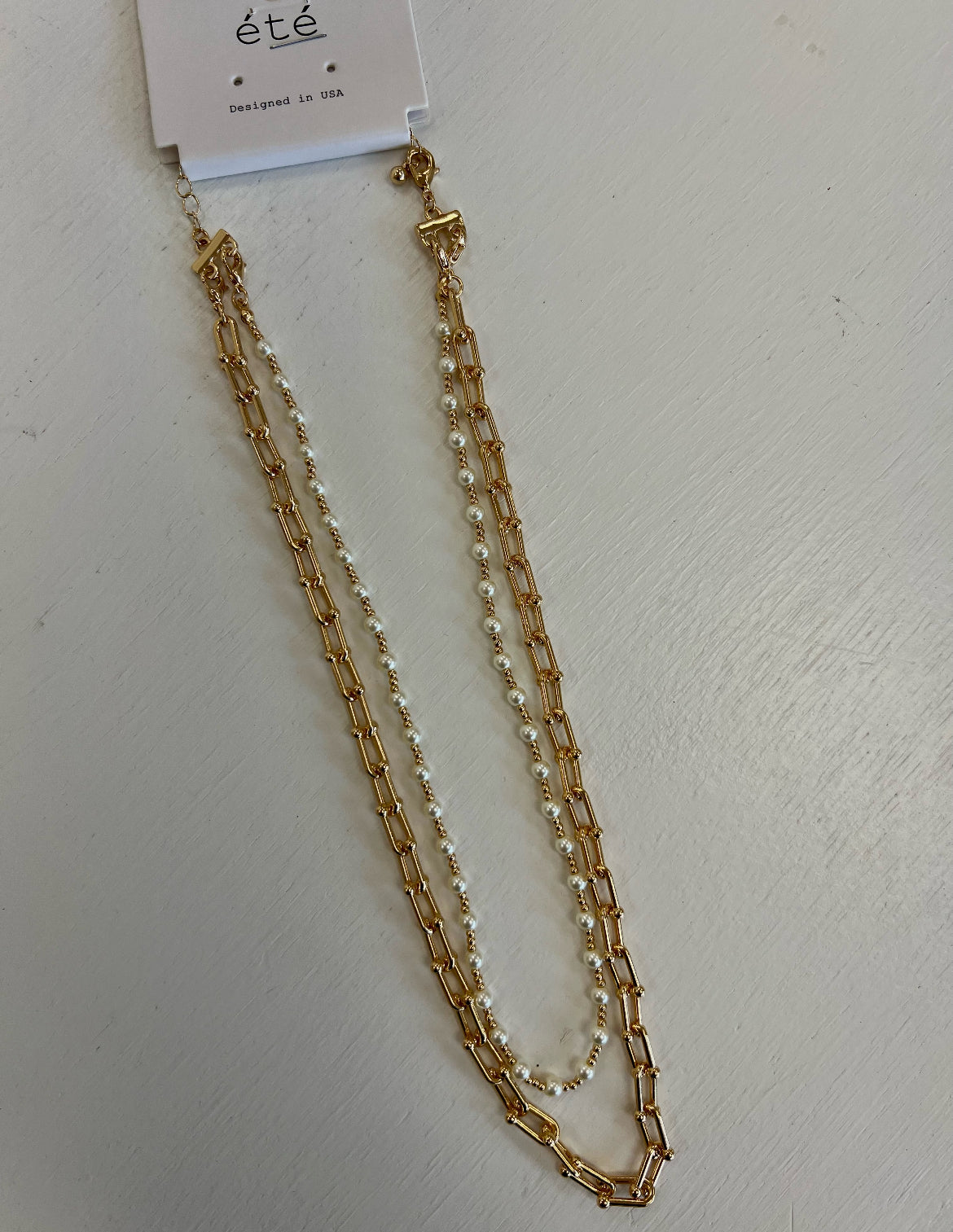 Gold & Pearl Necklace