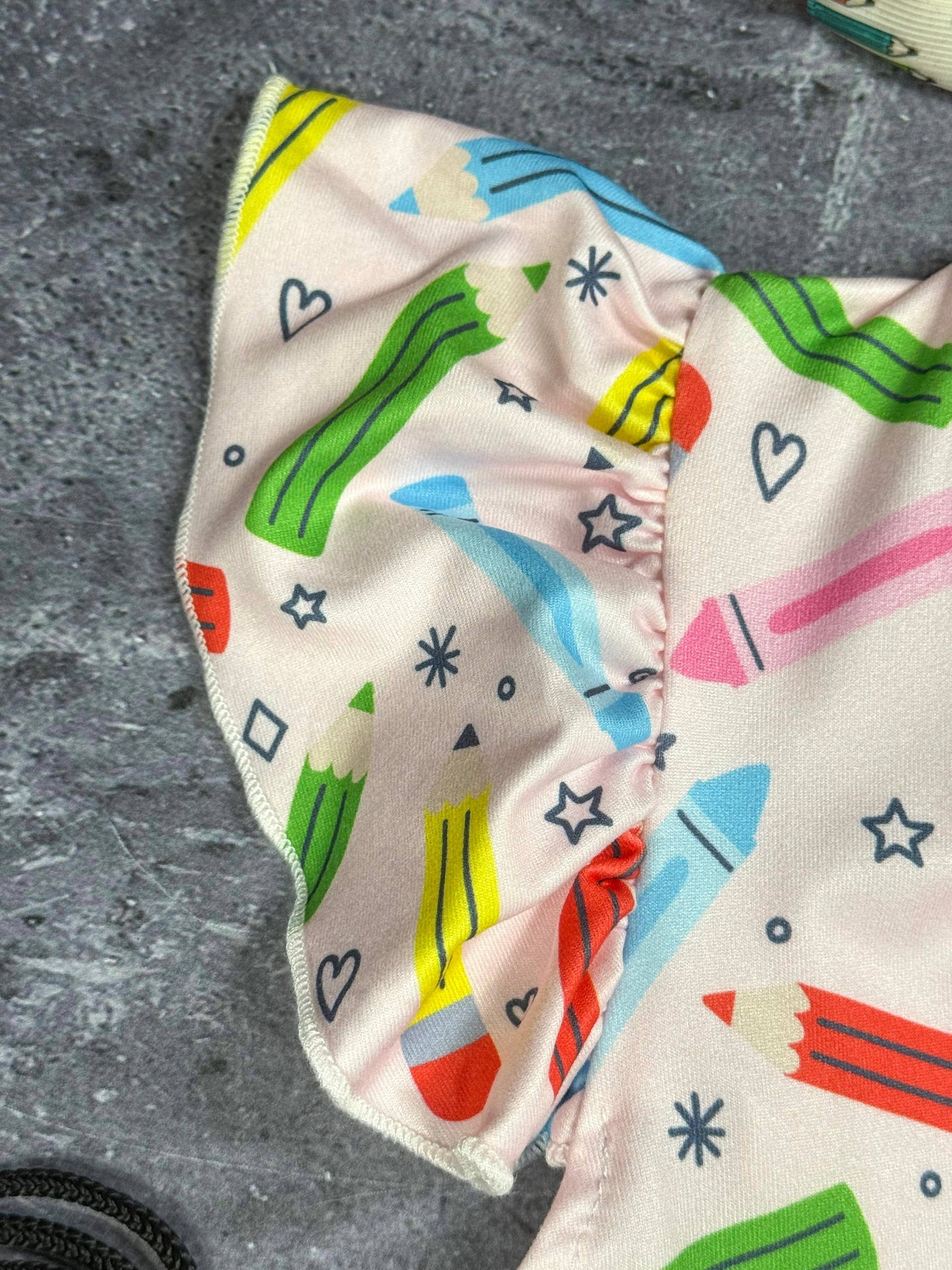 Crayons & Pencils Ruffled Edge Dress
