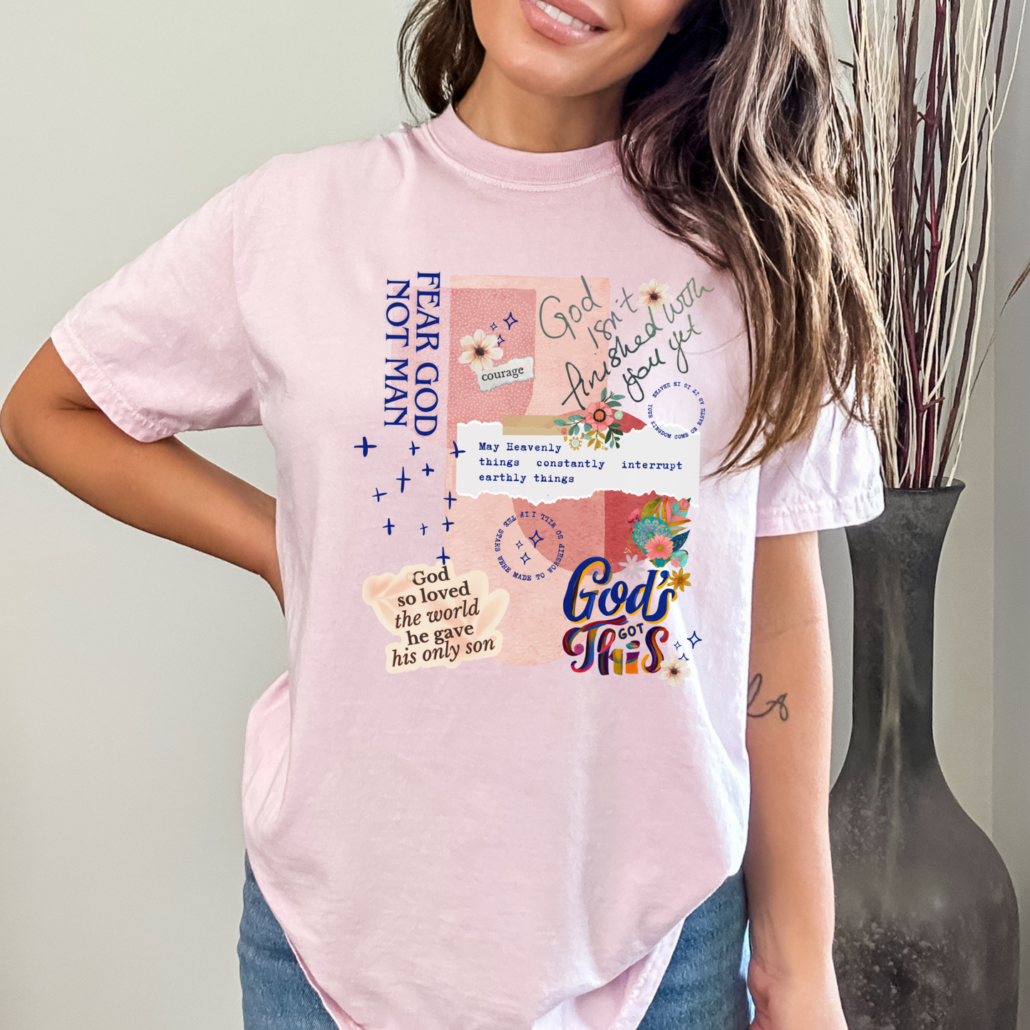 Bible Verse Collage Comfort Colors Christian T Shirt