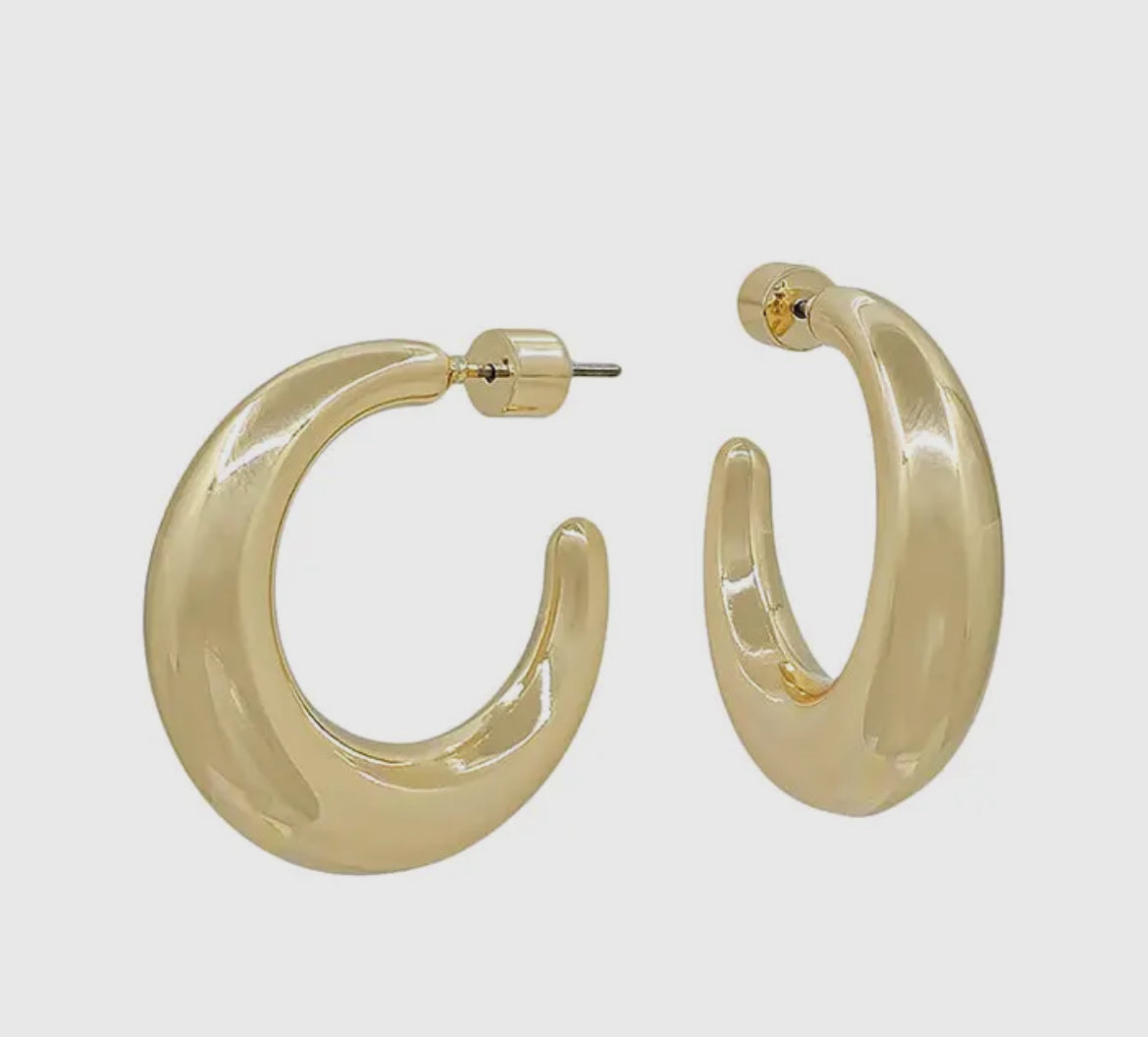 Water Resistance Gold Hoops