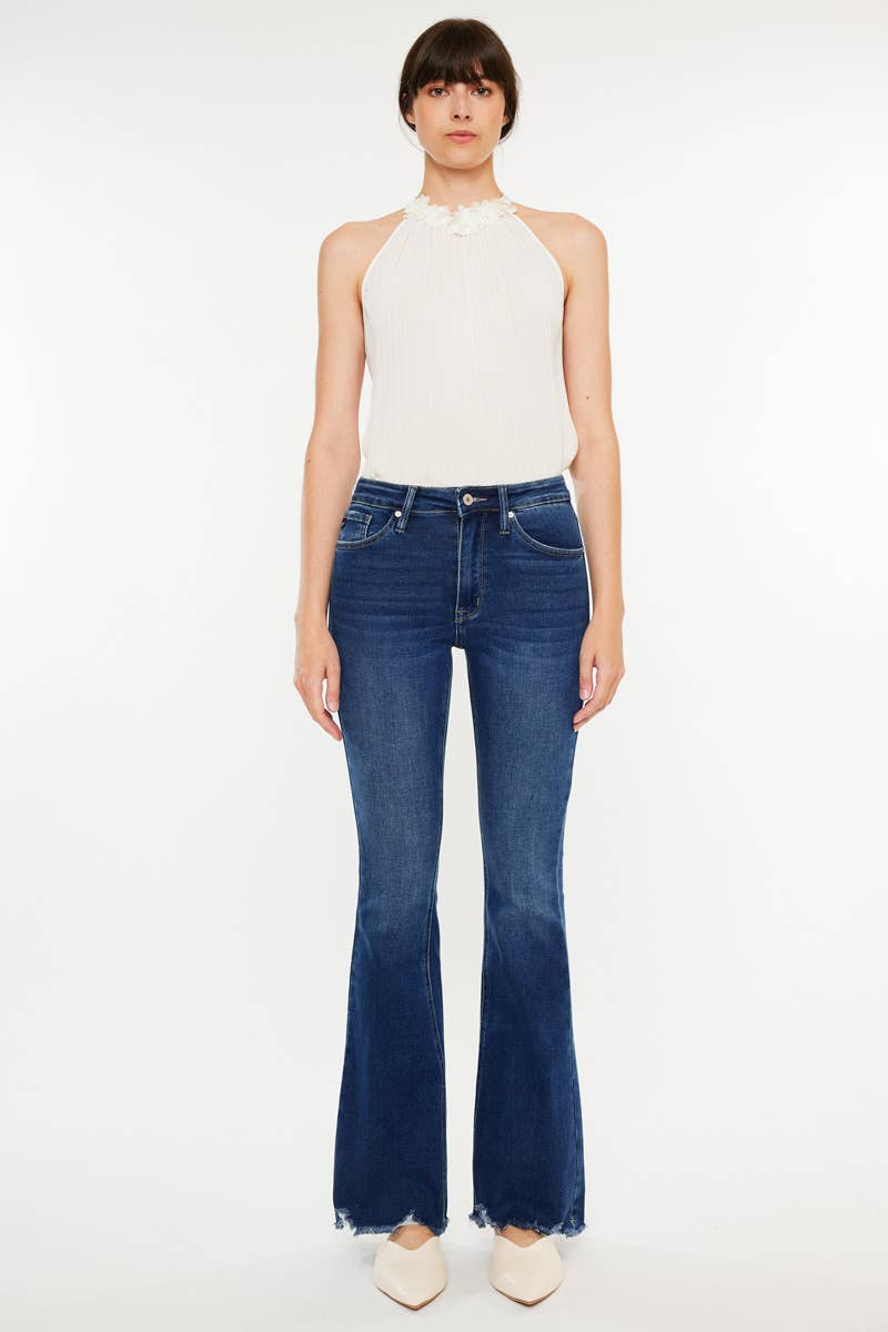 Dark High Rise Bootcut Jeans