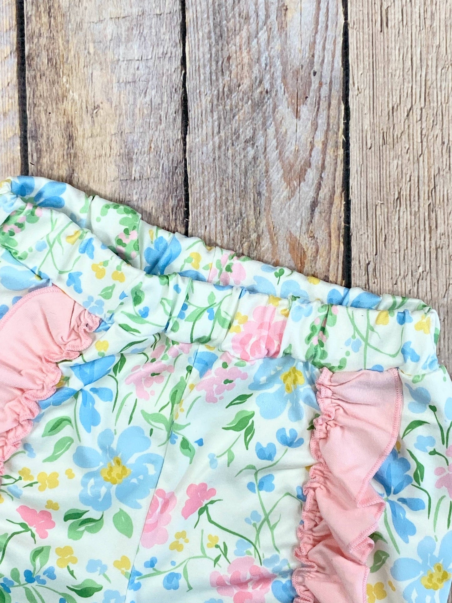 Chickadee Floral Ruffled Shorts Set