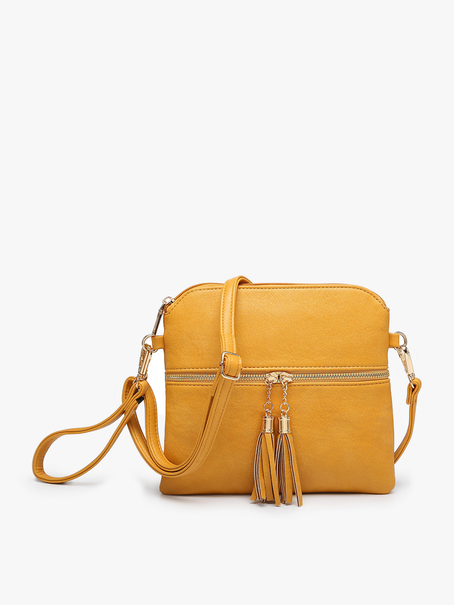 Tara Double Zip Crossbody Bag/Wristlet for Women