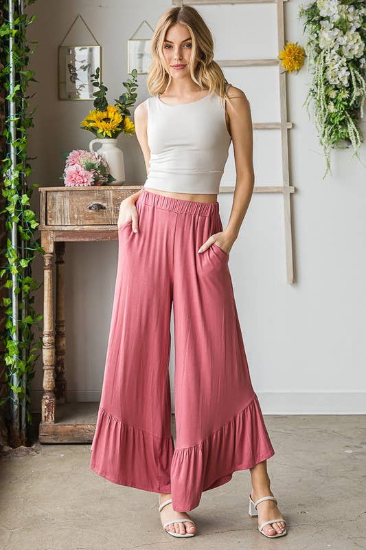 SOLID CASUAL PANTS