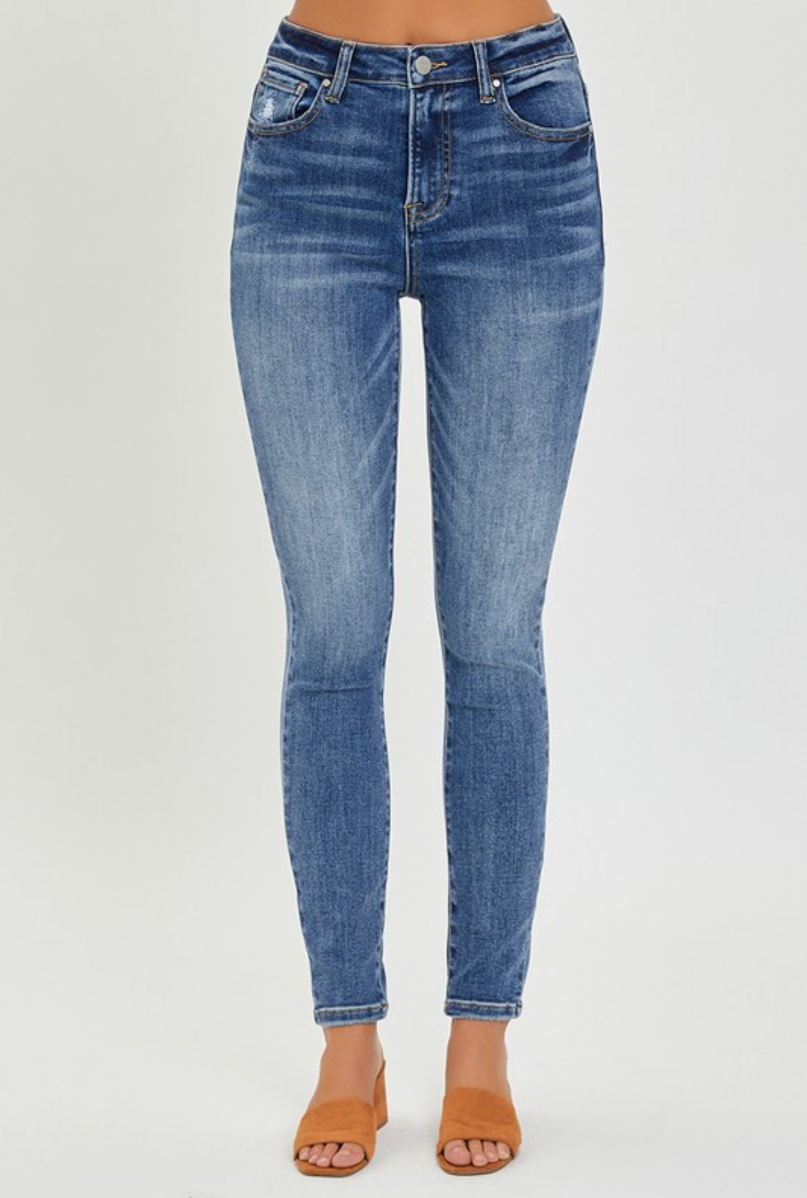 Mid-Rise Ankle Skinny Jeans