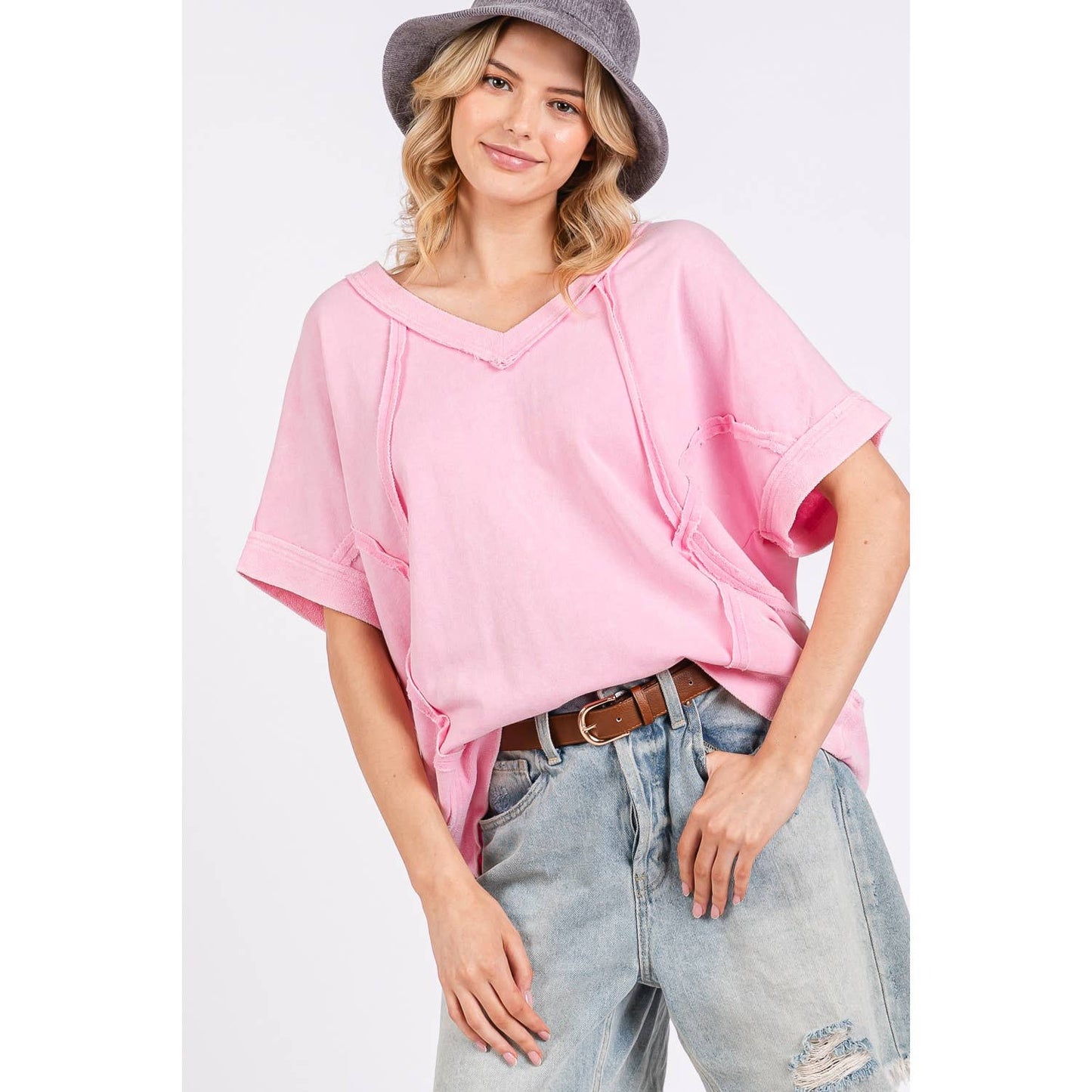 MINERAL WASH VINTAGE SEAM TEE