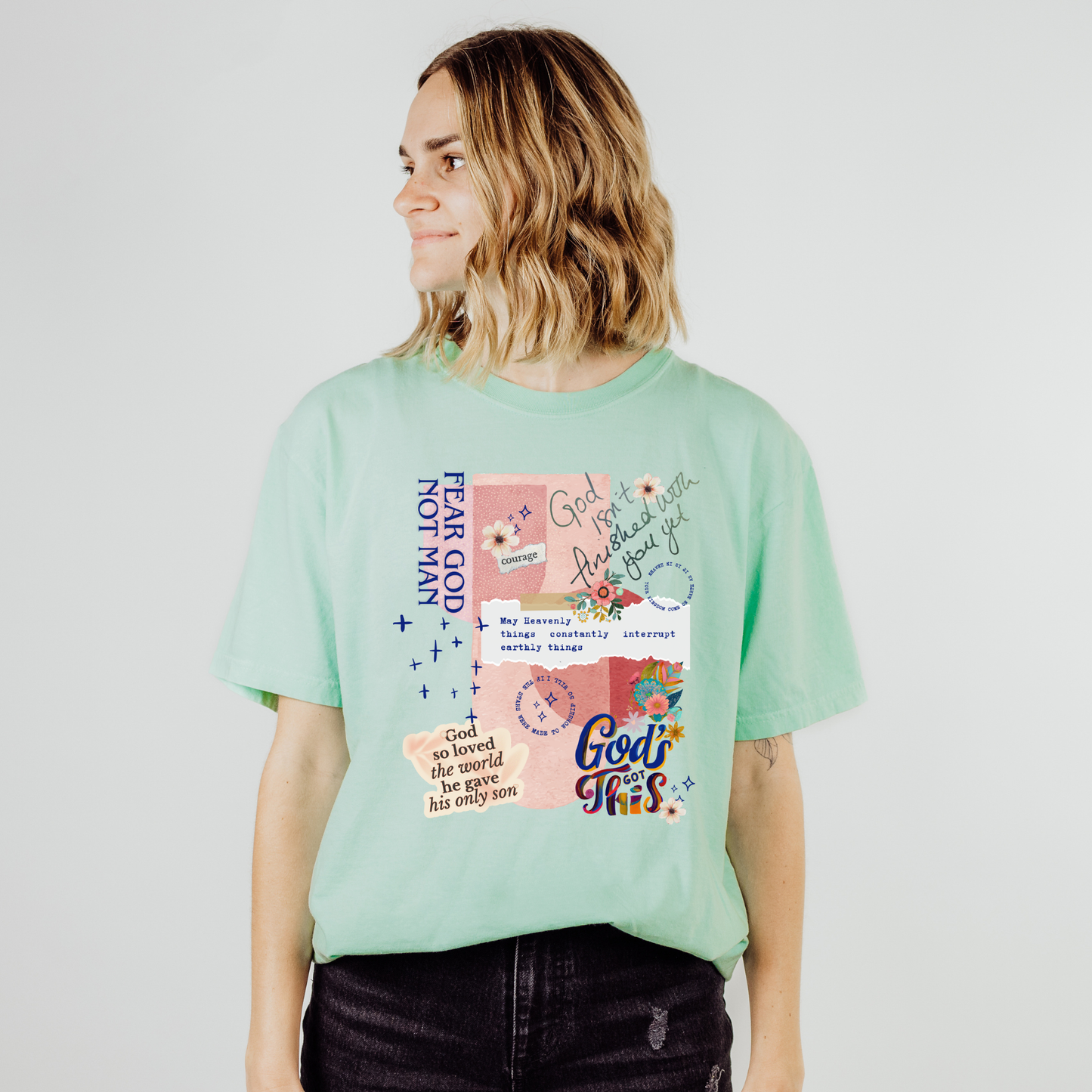 Bible Verse Collage Comfort Colors Christian T Shirt