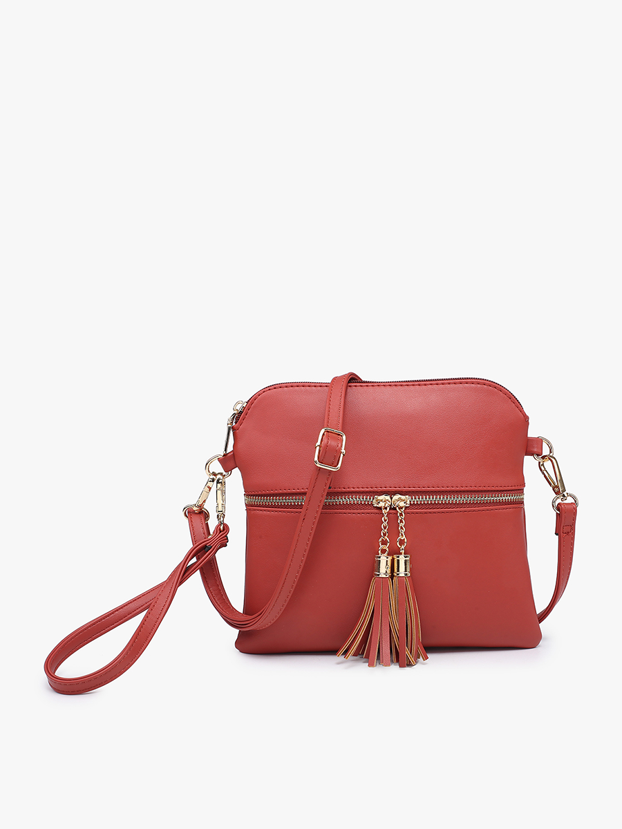 Tara Double Zip Crossbody Bag/Wristlet for Women