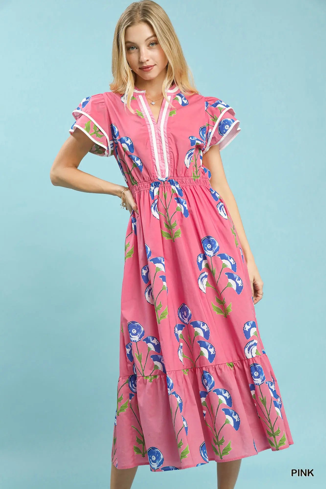 Blossom Meadow Print Midi Dress