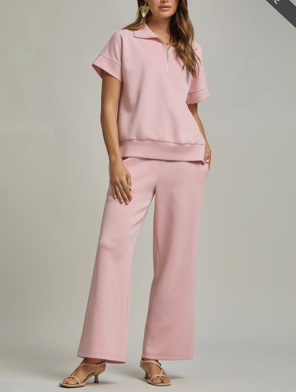 Dear Scarlett Quarter Zip Pants Sets