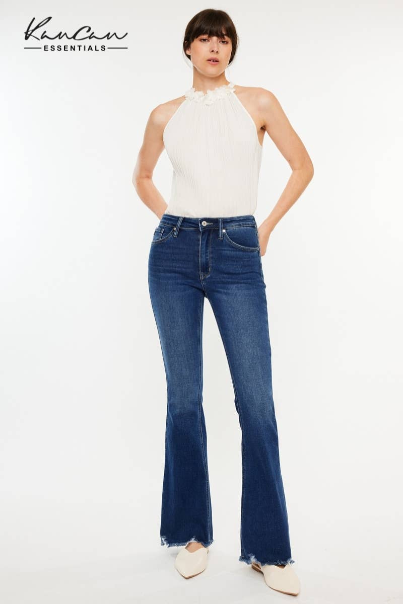 Dark High Rise Bootcut Jeans