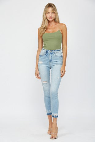 High Rise Crop Skinny Jeans