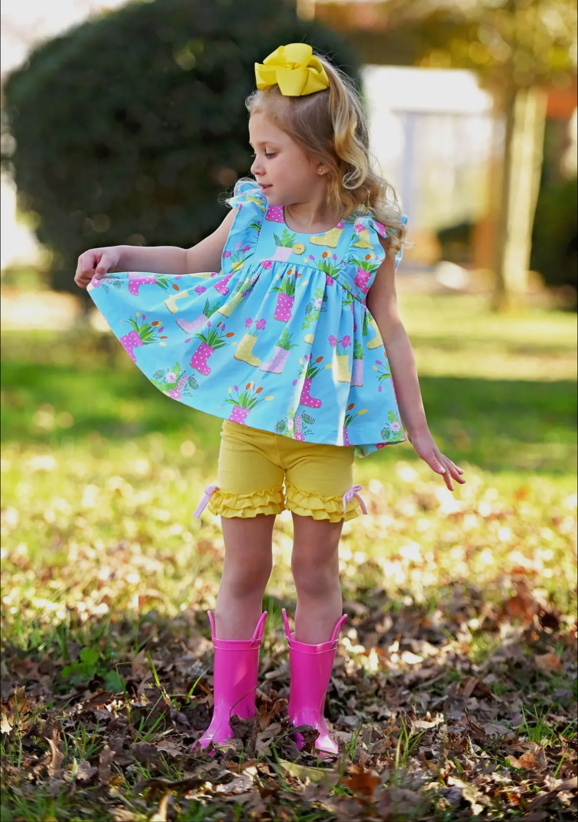 Ruffle Shorts Set