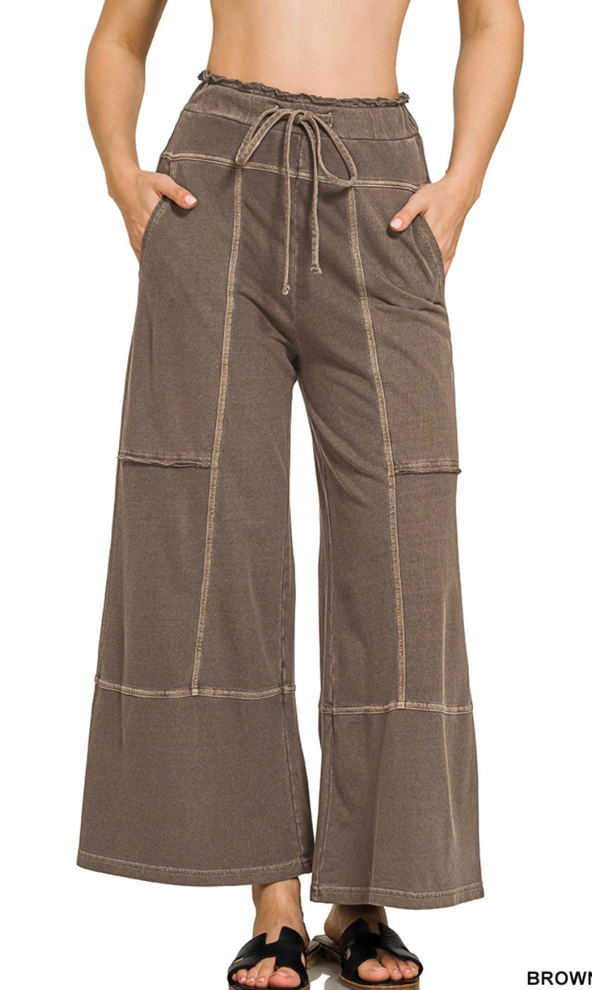 French Terry Exposed Seam Pants