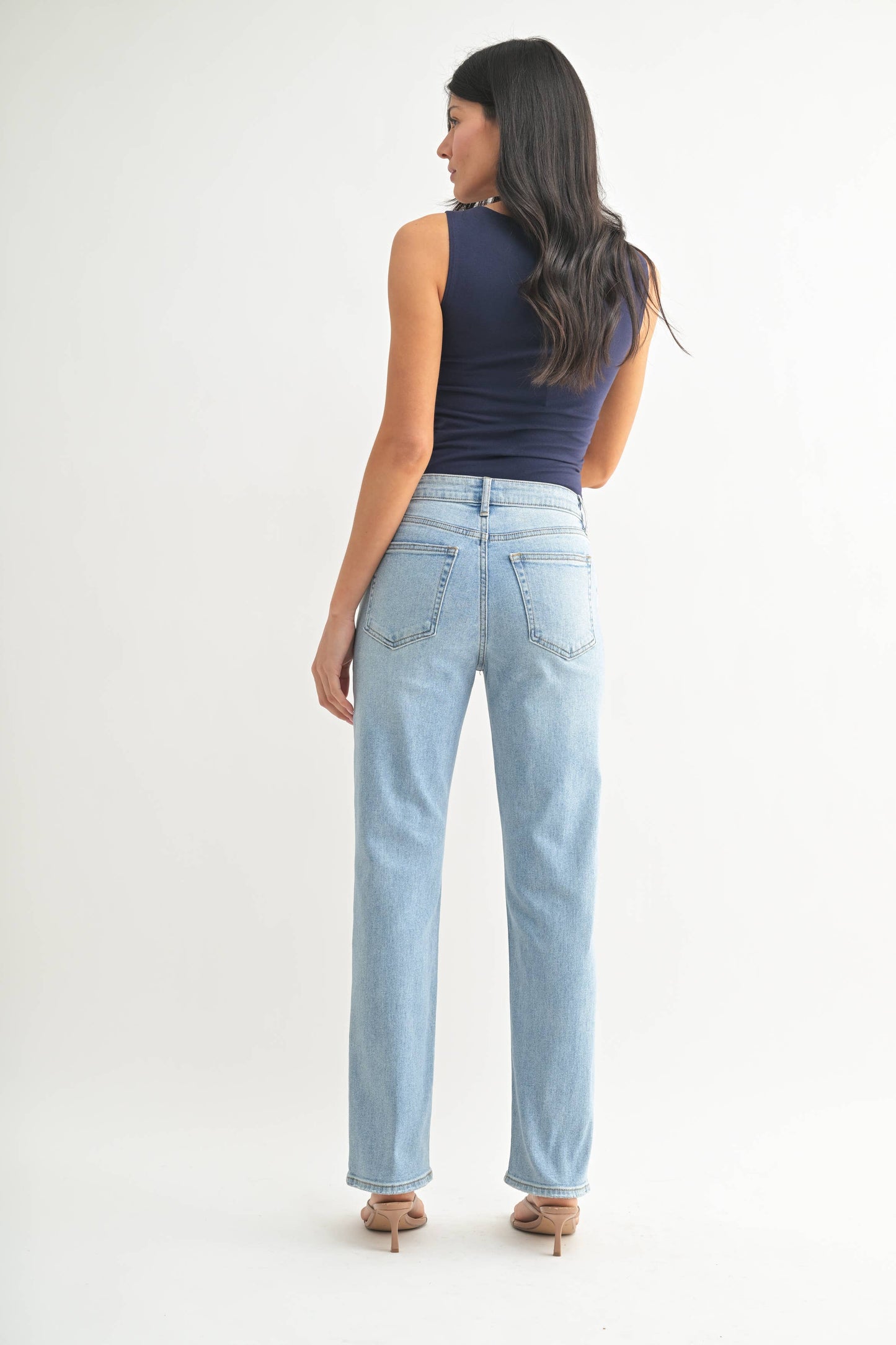 Light Denim Clean Stretch Straight Leg