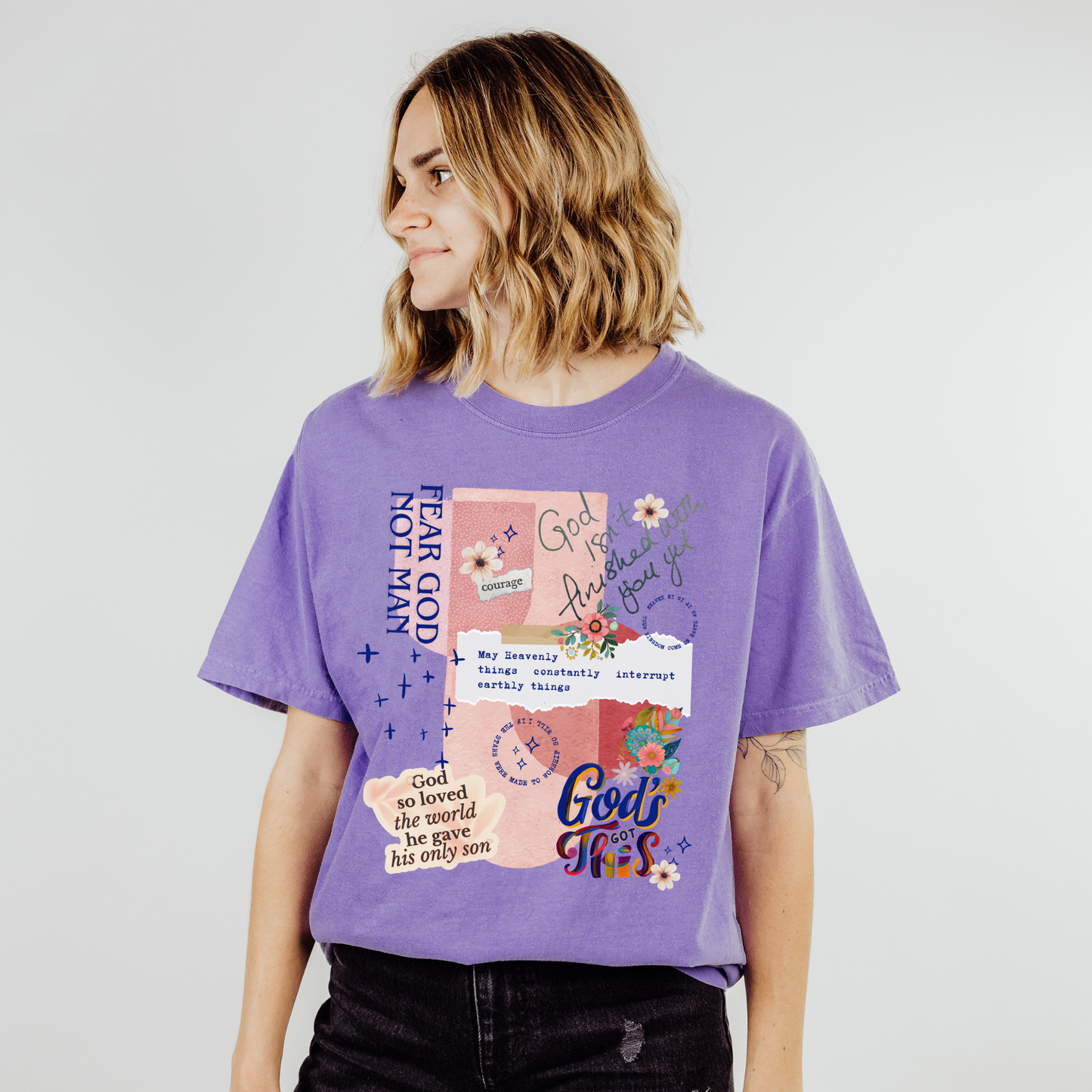 Bible Verse Collage Comfort Colors Christian T Shirt