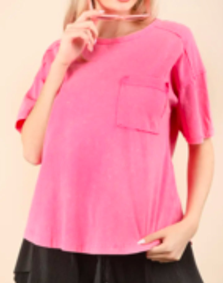 Pink Washed Tee