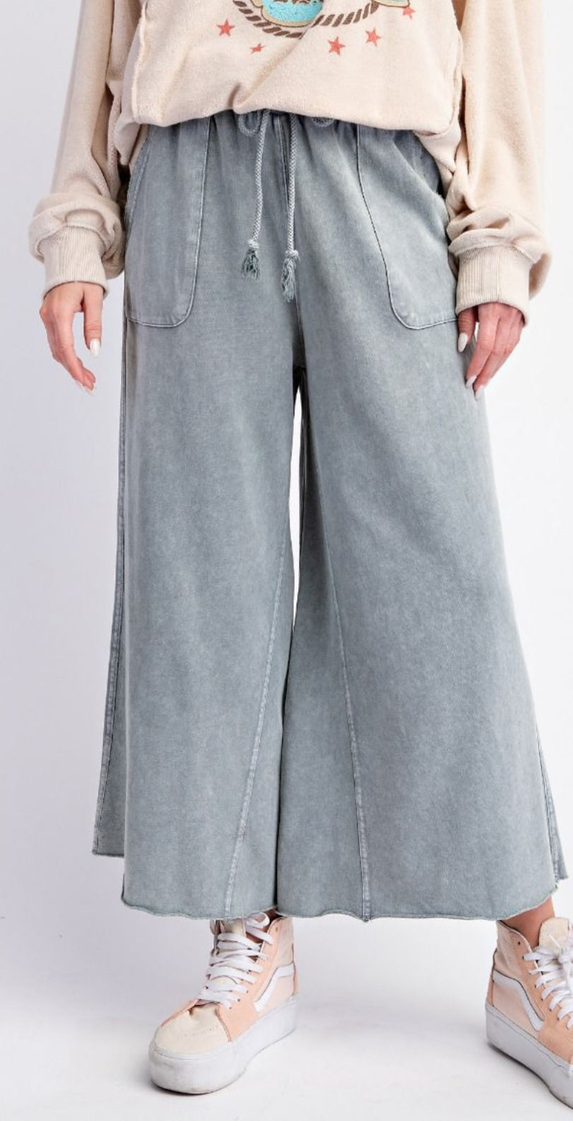 Wide Leg Pants With Pockets
