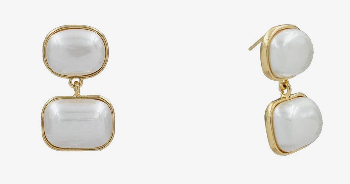 Double Pearl Earrings