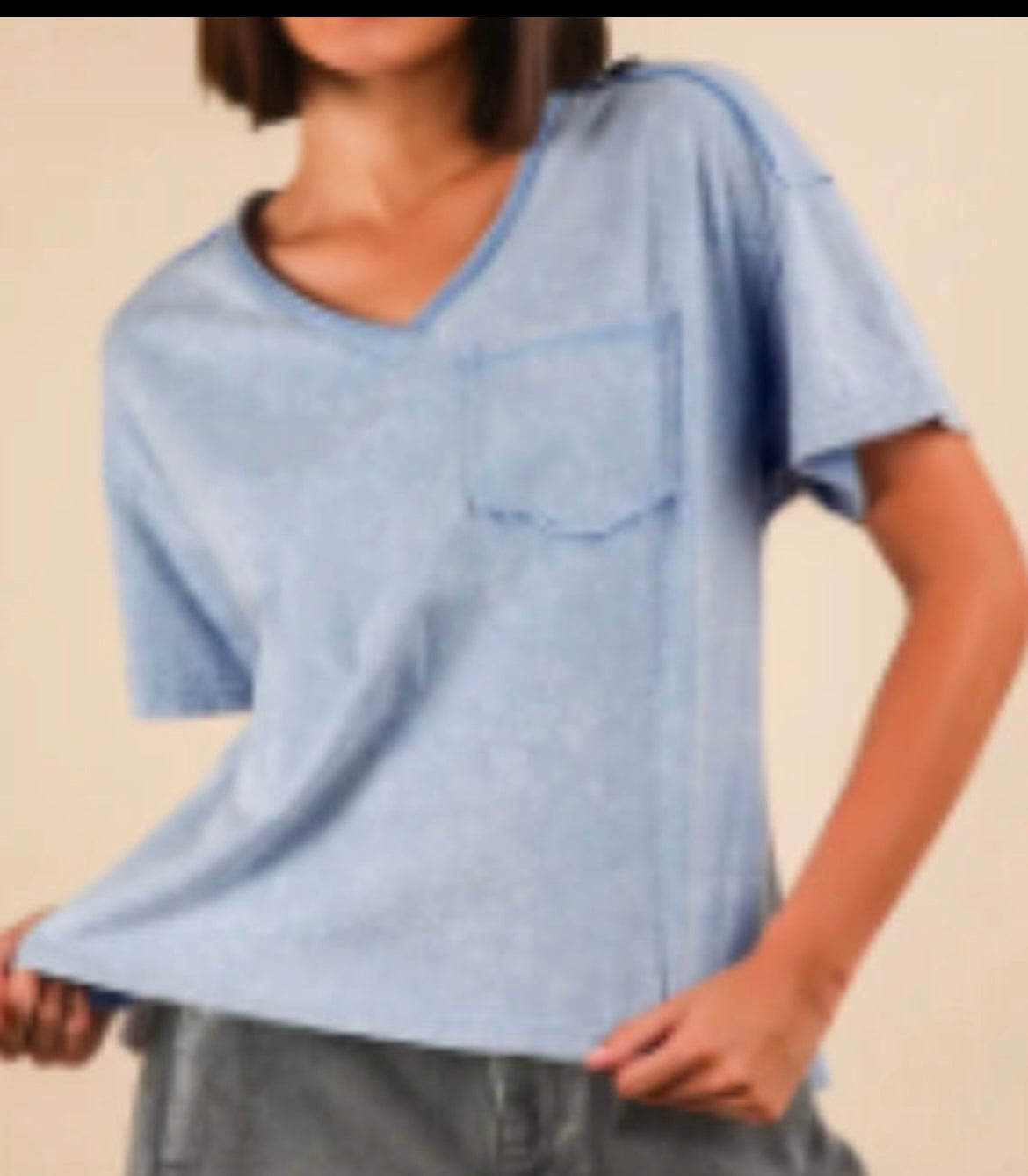 Denim washed tee