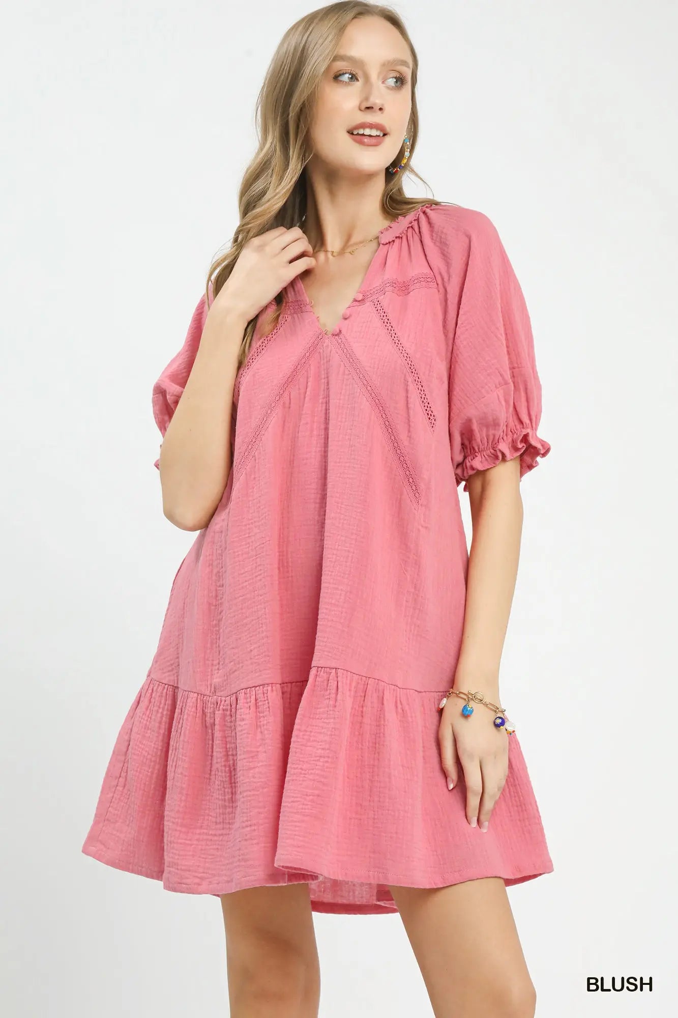 Cotton Gauze Mini Dress
