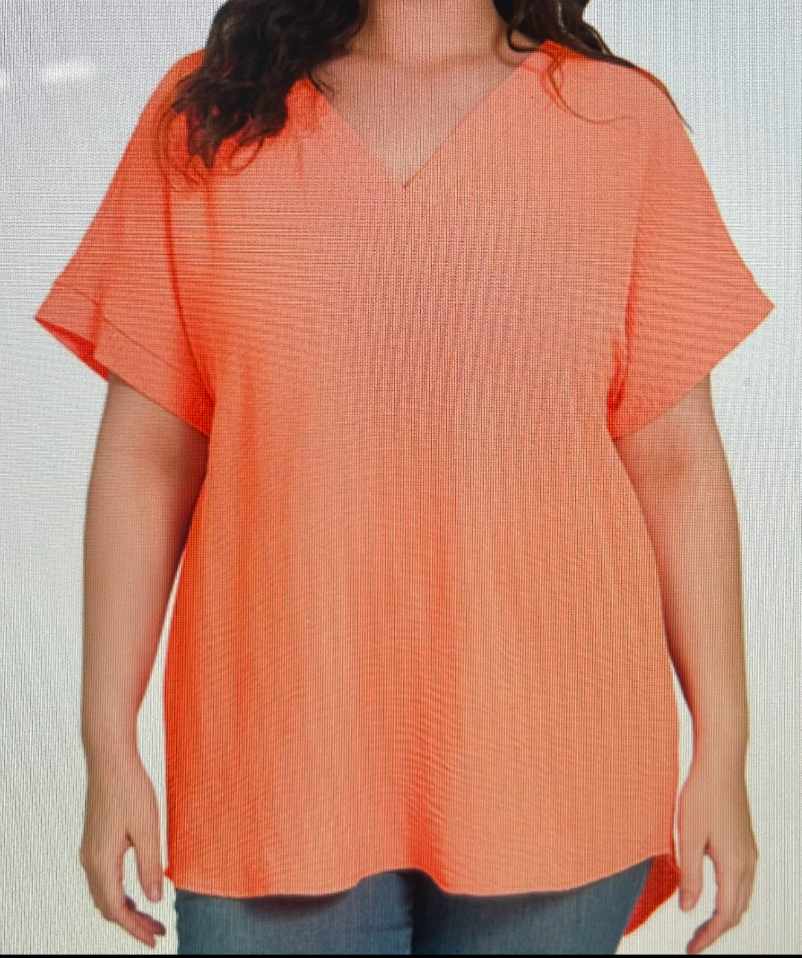 Plus Short Sleeve Woven Top